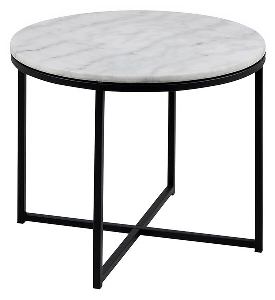 Design Scandinavia Konferenční stolek Claire kulatý, 55 cm, mramor