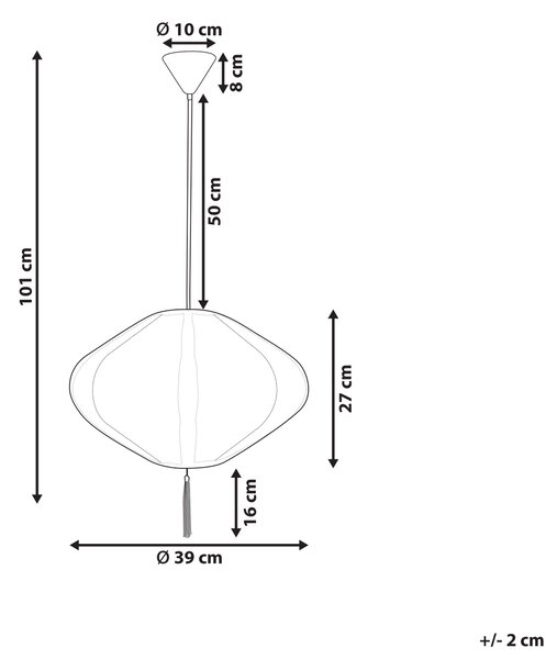 Závěsná lampa TUCURO Bílá