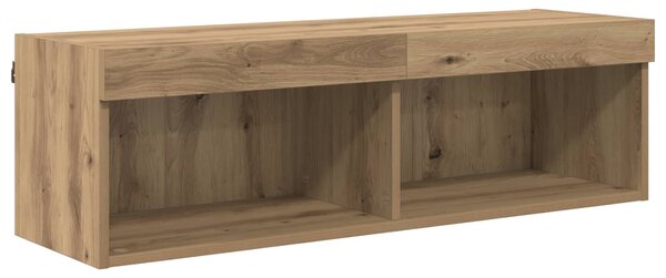 TV nástěnné jednotky s LED 5 ks Artisanový dub Kompozitní dřevo 3402960