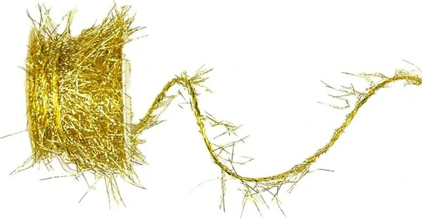 Christmas Sparkle Gold – Vánoční kroucený dekorační provázek zlatý Boa effect 4m