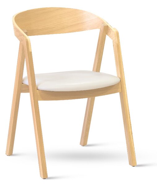 Křesílko GURU buk látka – čalouněný sedák, stohovatelné lux 33 jeans