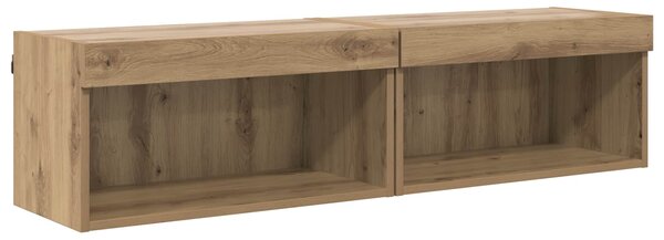 Sada televizního nástěnného kabinetu 6 ks Řemeslný Dub 3402996