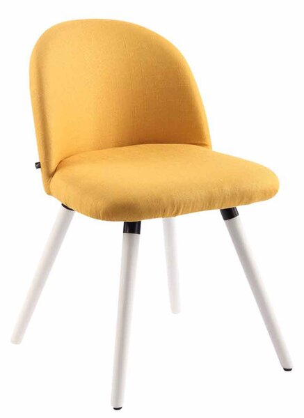 BHM Germany Jídelní židle Mandel textil, bílé nohy