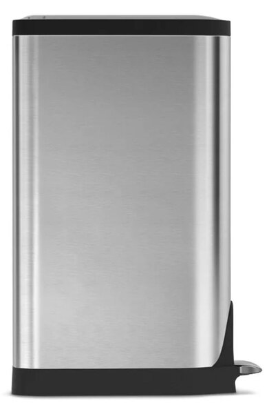 Pedálový odpadkový koš Simplehuman – 30 l, butterfly víko, kartáčovaná nerez ocel, FPP