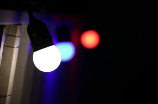 SADA 2x LED Žárovka PARTY E27/0,5W/36V modrá 3000K
