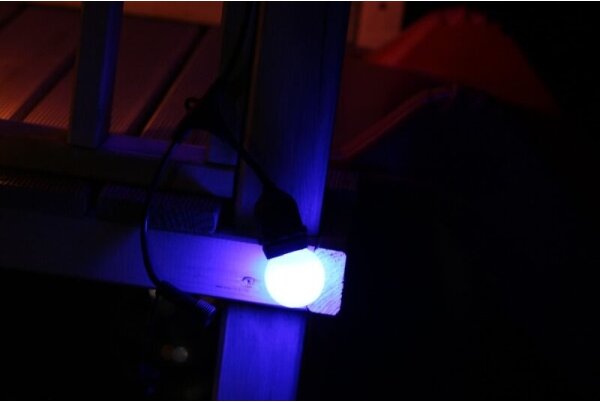 SADA 2x LED Žárovka PARTY E27/0,5W/36V modrá 3000K
