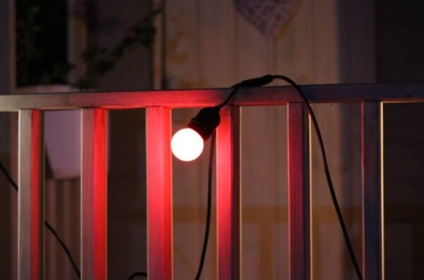SADA 2x LED Žárovka PARTY E27/0,5W/36V červená 3000K