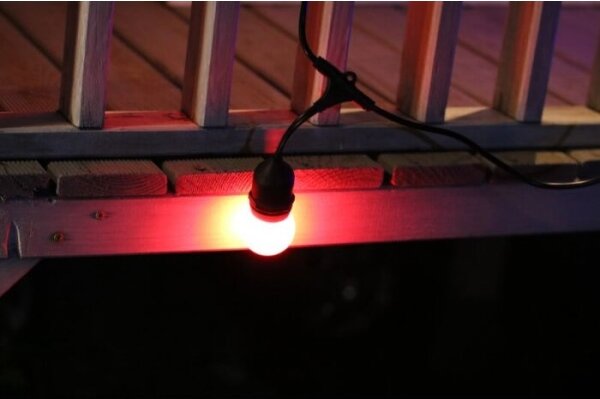 SADA 2x LED Žárovka PARTY E27/0,5W/36V červená 3000K