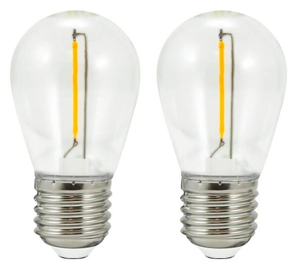 SADA 2x LED Žárovka PARTY E27/0,5W/36V 2200K