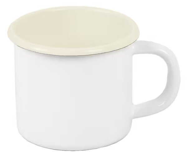 Smaltovaný hrnek bílý