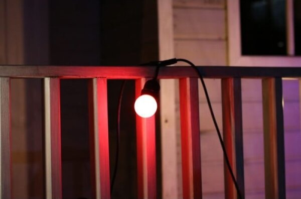 SADA 2x LED Žárovka PARTY E27/0,5W/36V červená 3000K