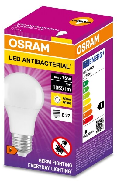 LED Antibakteriální žárovka A75 E27/10W/230V 2700K - Osram
