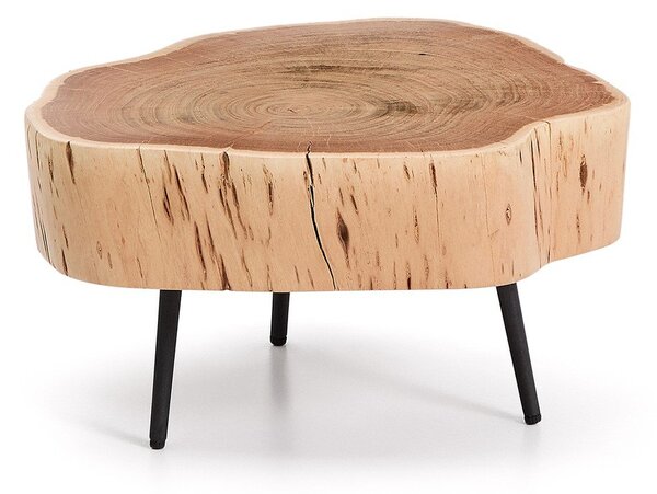 Kulatý konferenční stolek s deskou z akácie v přírodní barvě 49x47 cm Tanive – Kave Home