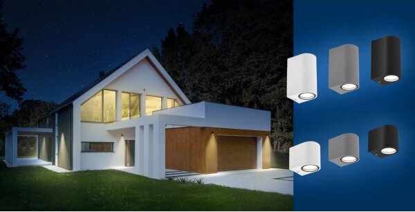 Venkovní nástěnné svítidlo PARETE 1xGU10/6W/230V IP54 šedá