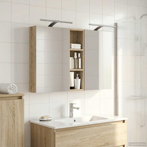 Sada koupelnových skříněk 3 ks 100 x 10,5 x 60,5 cm 3403706