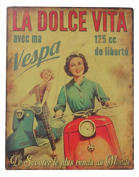 Plechová cedule Vespa