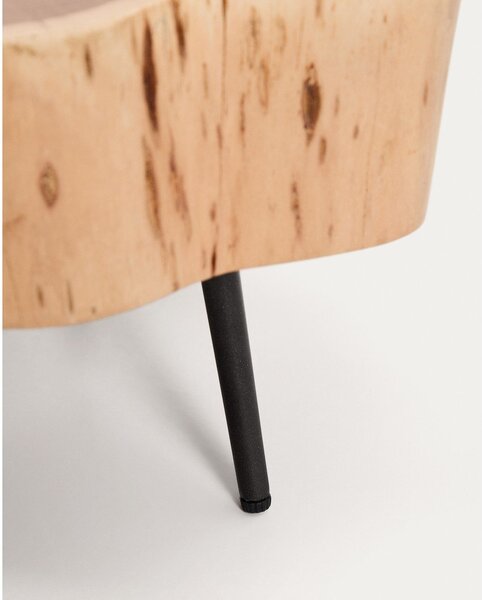 Kulatý konferenční stolek s deskou z akácie v přírodní barvě 49x47 cm Tanive – Kave Home