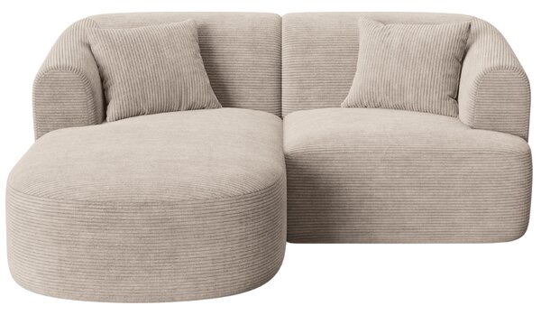 -25 % Dny MOMENTI– Cosmopolitan Design Béžová manšestrová rohová pohovka Campi 180 cm, levá