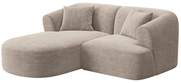 -25 % Dny MOMENTI– Cosmopolitan Design Béžová manšestrová rohová pohovka Campi 180 cm, levá