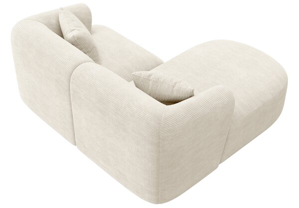 Cosmopolitan Design Krémově bílá manšestrová rohová pohovka Campi 180 cm, levá