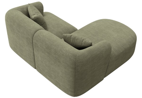 -25 % Dny MOMENTI– Cosmopolitan Design Zelená manšestrová rohová pohovka Campi 180 cm, levá