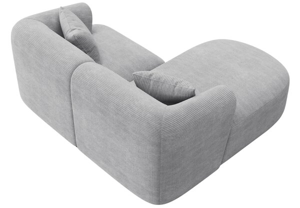 -25 % Dny MOMENTI– Cosmopolitan Design Světle šedá manšestrová rohová pohovka Campi 180 cm, levá
