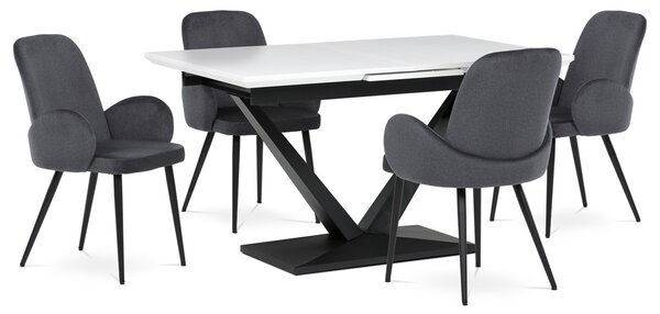 Vikio Stůl jídelní 140-180x85 bílá deska AJS148B