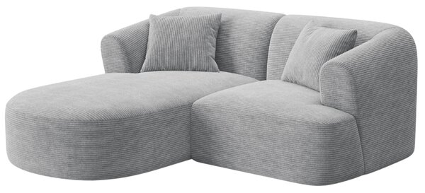 -25 % Dny MOMENTI– Cosmopolitan Design Světle šedá manšestrová rohová pohovka Campi 180 cm, levá