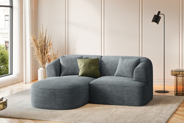 -25 % Dny MOMENTI– Cosmopolitan Design Šedá manšestrová rohová pohovka Campi 180 cm, levá