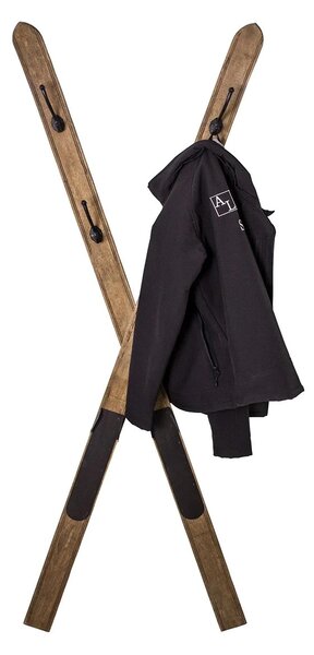 Dřevěný věšák - Retro lyže 173cm