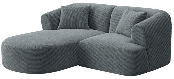 -25 % Dny MOMENTI– Cosmopolitan Design Šedá manšestrová rohová pohovka Campi 180 cm, levá