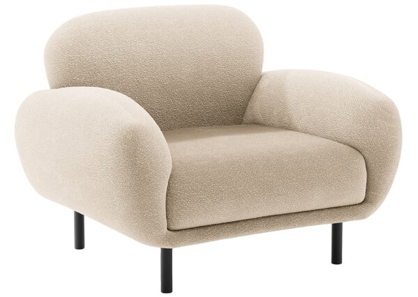 Micadoni Béžové bouclé křeslo Poppy