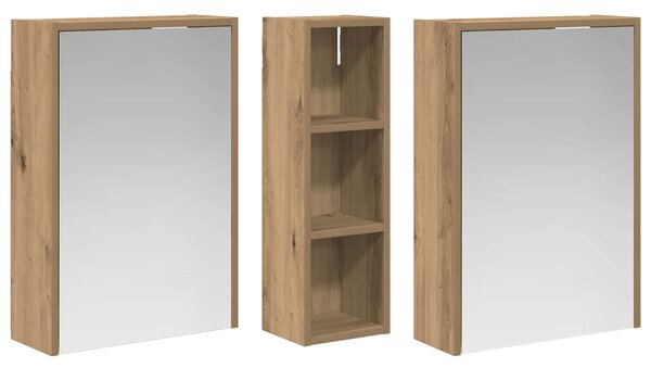 Sada koupelnových skříněk 3 ks 106 x 16 x 62,5 cm 3403799