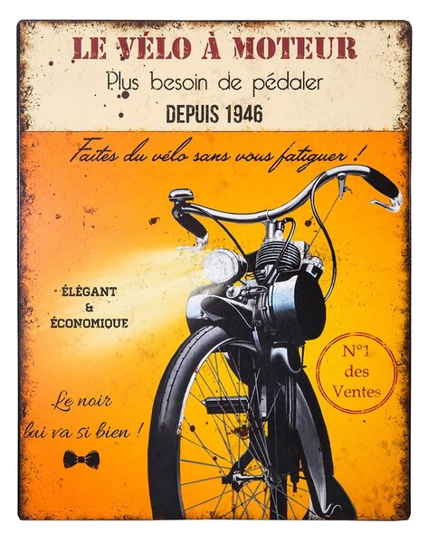 Retro plechová cedule - Motorka