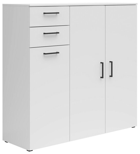 KOMODA, bílá, 120/115/40 cm Carryhome - Široké komody