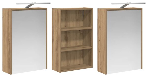 Sada koupelnových skříněk 3 ks 126 x 16 x 62,5 cm 3403839