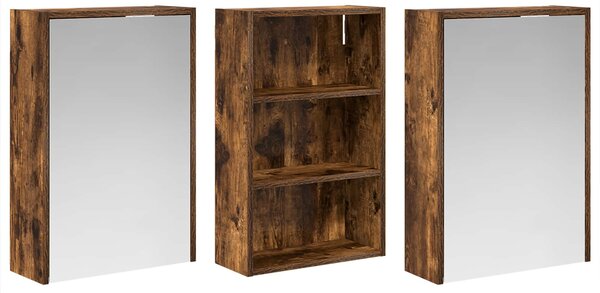 Sada koupelnových skříněk 3 ks 126 x 16 x 62,5 cm 3403828