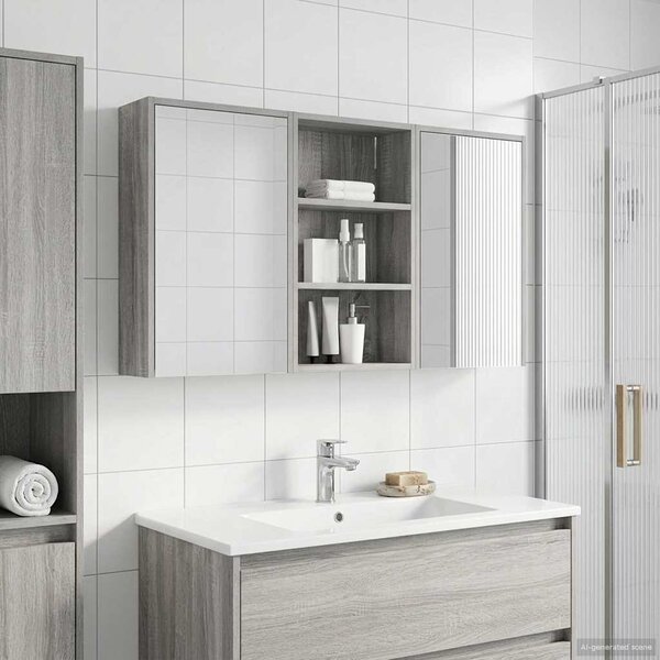 Sada koupelnových skříněk 3 ks 126 x 16 x 62,5 cm 3403829