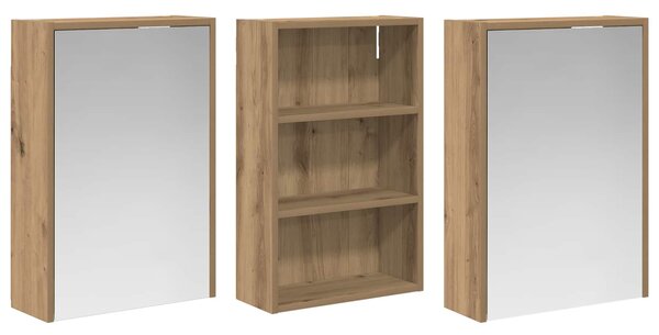 Sada koupelnových skříněk 3 ks 126 x 16 x 62,5 cm 3403831