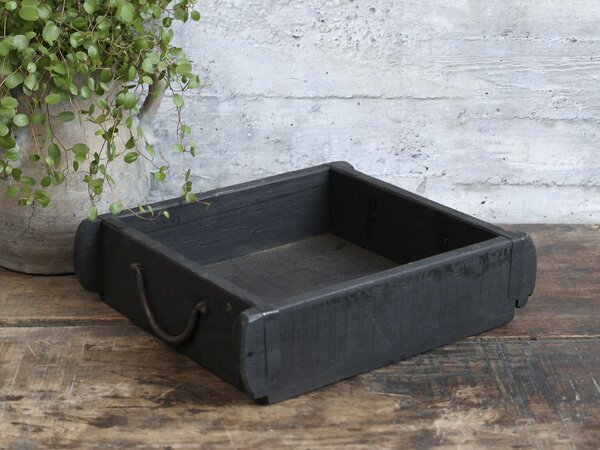 Chic Antique Dřevěný box se starého dřeva černý