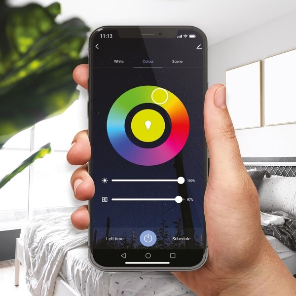 LED RGB Stmívatelná žárovka A70 E27/11W/230V 2700-6500K Wi-Fi Tuya