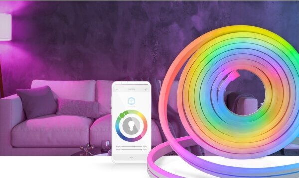 Nedis WIFILN51CRGB-LED RGB Stmívatelný pásek SmartLife 6m 32W/230V Wi-Fi IP65+DO