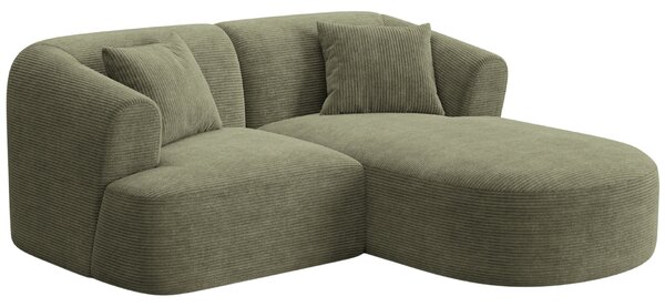 -25 % Dny MOMENTI– Cosmopolitan Design Zelená manšestrová rohová pohovka Campi 180 cm, pravá