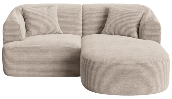 -25 % Dny MOMENTI– Cosmopolitan Design Béžová manšestrová rohová pohovka Campi 180 cm, pravá