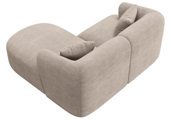 -25 % Dny MOMENTI– Cosmopolitan Design Béžová manšestrová rohová pohovka Campi 180 cm, pravá
