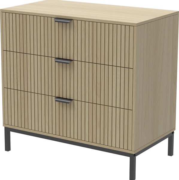 Komoda Vicco Lennox Dub 72 x 69 cm se 3 zásuvkami, Model 51684