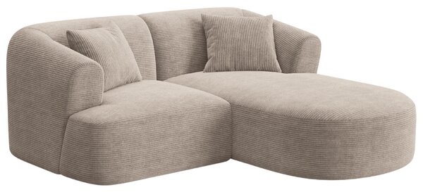 -25 % Dny MOMENTI– Cosmopolitan Design Béžová manšestrová rohová pohovka Campi 180 cm, pravá