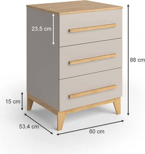 Komoda Vitalispa Malia Kašmír/Řemeselné 60 x 88 cm, Model 52112