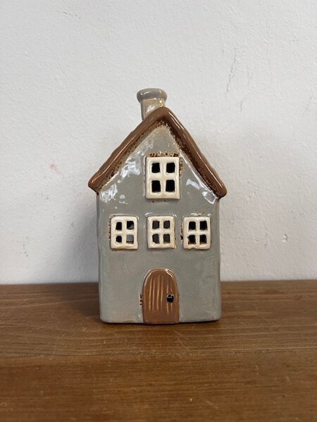 Keramický domeček na čajovou svíčku 9x16cm 1