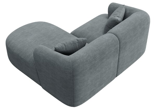 -25 % Dny MOMENTI– Cosmopolitan Design Šedá manšestrová rohová pohovka Campi 180 cm, pravá